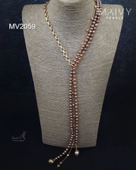 MV2059 - Dây Chuyền Ngọc Trai ánh Nâu Thiết Kế Hiện Đại