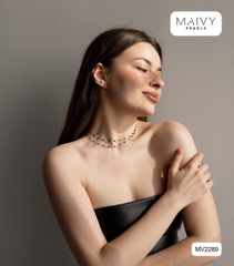 MV2189 - Set Đá Spinel Đen Size Nhí Cách Điệu Kiểu Hiện Đại Gồm Dây Chuyền/Lắc Tay/Bông Tai
