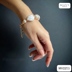 MV2255- Lắc tay đơn mix nhiều loại hạt
