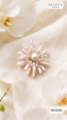 MV2556 - cài áo Baroque hạt dài mix trai tròn