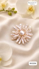 MV2556 - cài áo Baroque hạt dài mix trai tròn