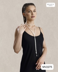 MV2275- Dây chuyền trai trắng dài mix 2 đầu Ngọc Baroque