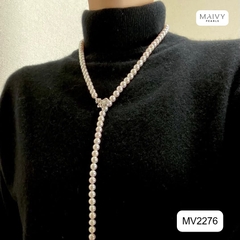 MV2276- Dây chuyền Akoya  mix khóa kẹp thông minh