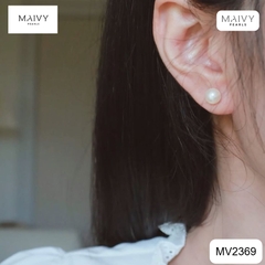 MV2369 - Bông tai nụ dior 2 đầu trắng sz vip đầu to 15-17mm đầu nhỏ 7-8mm