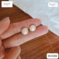 MV2369 - Bông tai nụ dior 2 đầu trắng sz vip đầu to 15-17mm đầu nhỏ 7-8mm