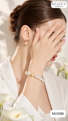 MV2386 - Lắc tay Baroque mix màu tứ quý