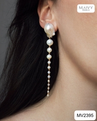 MV2395 - Bông tai Baroque dáng đuổi thả dài