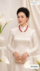 MV2406 - Set san hô đỏ tự nhiên hình khối gồm dây chuyền nhấn viên ngọc trai baroque trắng và bông tai khuyên móc
