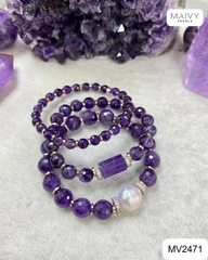 MV2471- Set đá thạch anh tím gồm nhiều sản phẩm