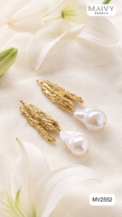 MV2552 - Set ngọc trai baroque màu trắng mix phụ kiện bạc 925 mạ vàng 18k hiện đại, cá tính
