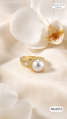 MV2573-✨ Đắm chìm trong vẻ đẹp vương giả của chiếc nhẫn ngọc trai hoàng gia - Maivy Pearls ✨