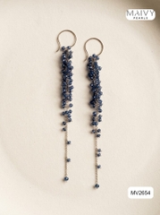 MV2654- Hoa tai đá màu dáng dài – Mềm mại, nổi bật và đầy cuốn hút