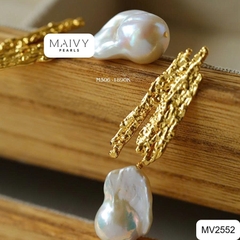 MV2552 - Set ngọc trai baroque màu trắng mix phụ kiện bạc 925 mạ vàng 18k hiện đại, cá tính