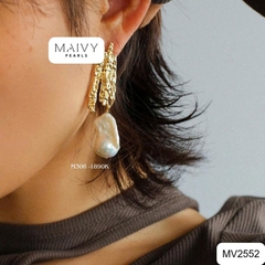 MV2552 - Set ngọc trai baroque màu trắng mix phụ kiện bạc 925 mạ vàng 18k hiện đại, cá tính