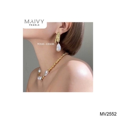 MV2552 - Set ngọc trai baroque màu trắng mix phụ kiện bạc 925 mạ vàng 18k hiện đại, cá tính