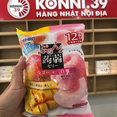 Thạch trái cây Orihiro vị xoài và đào trắng 240g