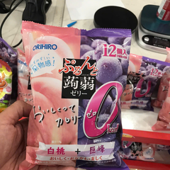 Thạch trái cây Orihiro vị nho và đào 216g