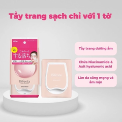 Khăn ướt tẩy trang dưỡng ẩm BIFESTA Micellar Cleansing Sheet Moist 46 tờ