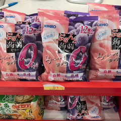Thạch trái cây Orihiro vị nho và đào 216g