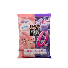 Thạch trái cây Orihiro vị nho và đào 216g