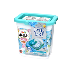 Viên giặt xả Gel Ball Bold 4 in 1 hộp 12 viên (2 mùi hương)  (Hồng - hoa hồng tổng hợp) (Xanh - hương gió biển)
