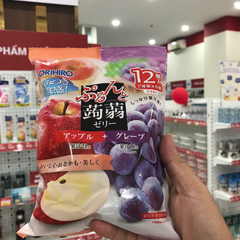 Thạch trái cây Orihiro vị nho và táo 240g