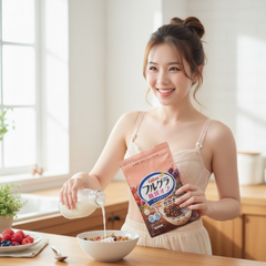 Ngũ cốc Calbee ít đường vị hoa quả và cacao 550g