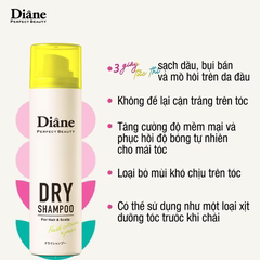 Dầu gội khô Diane Perfect Beauty Dry Shampoo Fresh Citrus & Pear  (Tóc tơi phồng, mềm mại, không bết dính - Hương cam & lê tươi mát)