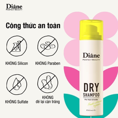 Dầu gội khô Diane Perfect Beauty Dry Shampoo Fresh Citrus & Pear  (Tóc tơi phồng, mềm mại, không bết dính - Hương cam & lê tươi mát)