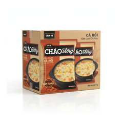 Cháo ăn liền CHIN-SU Story cá hồi nấm linh chi nâu 1 gói x 71gr
