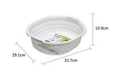 Rổ nhựa Sanada hình oval 5.3L - trắng