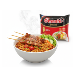 Mì dinh dưỡng khoai tây Omachi trộn thịt xiên nướng 1 gói x 90gr