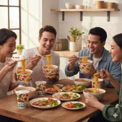 Mì Omachi lẩu cầm tay hương vị lẩu ngao nấm rong biển 1 ly x 63gr