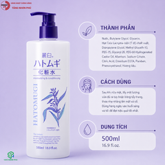 NƯỚC HOA HỒNG Ý DĨ HATOMUGI 500ML