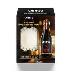 Nước tương Chinsu ủ tự nhiên 120 ngày KM 1 chén sứ 1 chai x 300ml