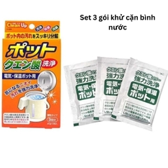 Set 3 gói khử cặn bình, ấm đun Clean Up