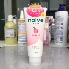 Sữa rửa mặt Kracie Naive chiết xuất lá đào cho da khô 130g