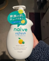 Sữa tắm Kracie Naive dưỡng ẩm chai 530ml (3 mùi) (Bưởi)
