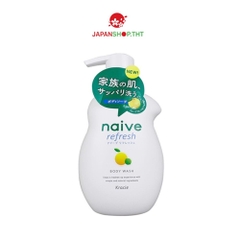 Sữa tắm Kracie Naive dưỡng ẩm chai 530ml (3 mùi) (Bưởi)