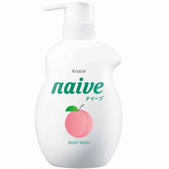 Sữa tắm Kracie Naive dưỡng ẩm chai 530ml (3 mùi) (Đào)