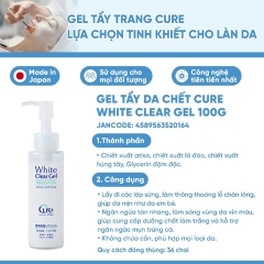 Tẩy da chết Cure White Clear Gel cho da nhạy cảm 100g