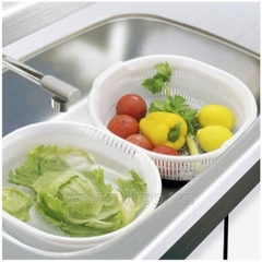 Rổ nhựa Sanada hình oval 5.3L - trắng