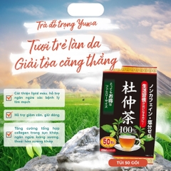 Trà lá đỗ trọng Yuwa Tochu 100% 50 gói x 2g