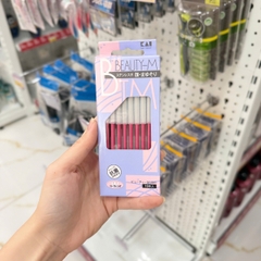 Set 10 dao cạo lông mày KAI màu hồng