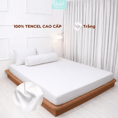 Bộ 4 Món Ga Gối Tencel 60s 1M6x2M (Dày 13 - 22CM) | ĐỘC QUYỀN TRÊN LIVE | MƯỚT BEDDING
