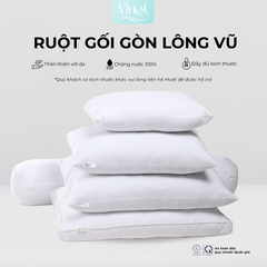 Gối nằm, gối ôm, ruột gối Mướt bedding chất liệu gòn lông vũ cao cấp đầy đủ size 35x50, 40x60, 50x70