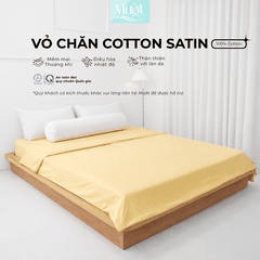 Vỏ chăn Cotton Satin Mướt bedding chất liệu vỏ mền 100% cotton lồng được ruột đầy đủ size, trơn màu