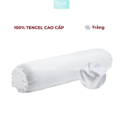Vỏ Gối Ôm Lụa Tencel 60s Size 35x100cm Màu Trơn, Nhiều màu, Dây kéo khoá Mướt bedding, mềm, mịn, thoáng mát