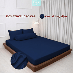 Bộ 4 Món Ga Gối Tencel 60s 1M6x2M (Dày 13 - 22CM) | ĐỘC QUYỀN TRÊN LIVE | MƯỚT BEDDING
