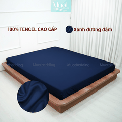 Ga giường kích thước 1m8x2m Lụa Tencel 60s Mướt Bedding cao cấp trơn màu, bo chun